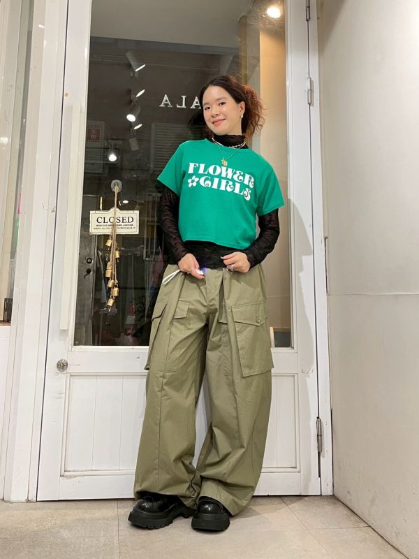 立體花木耳捲邊透膚長袖彈性內搭 