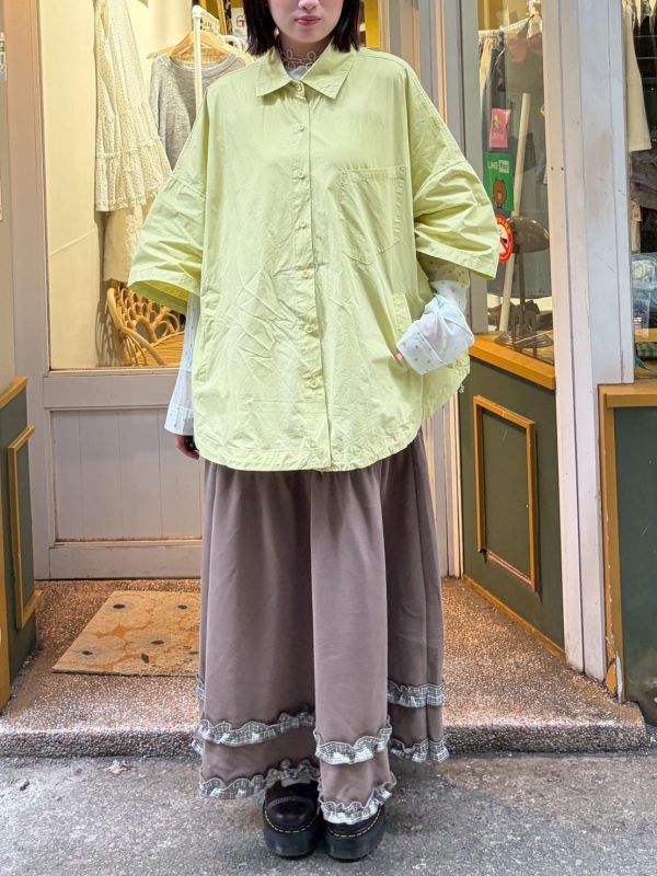 多口袋下擺抽繩寬鬆襯衫 