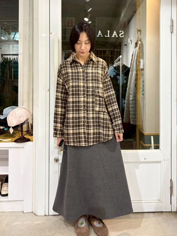 彈性棉質素面魚尾裙 