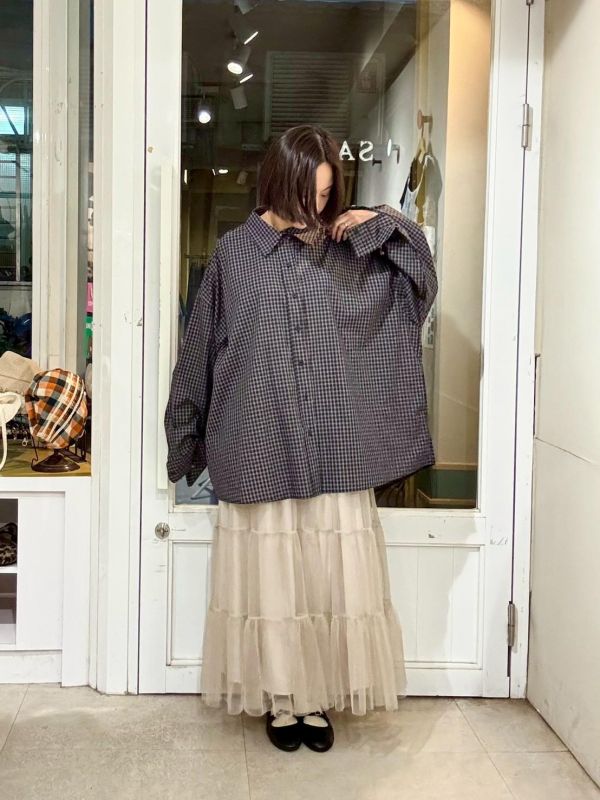 格子男友襯衫附綁帶 