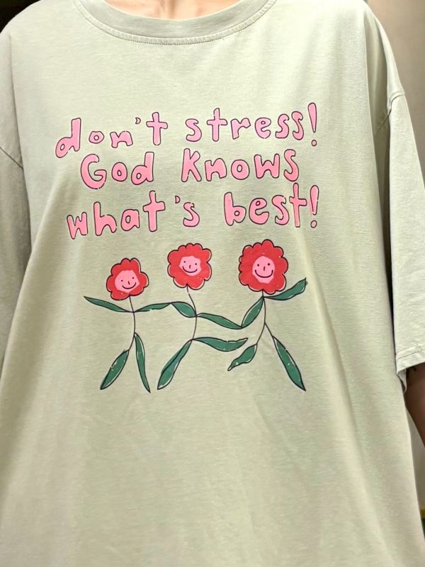 微笑花朵tee 