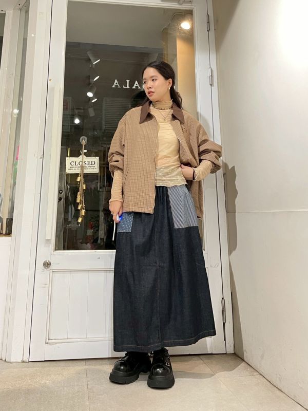 立體花木耳捲邊透膚長袖彈性內搭 