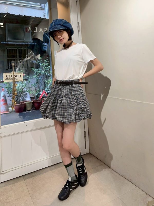 涼感彈性百搭木耳滾邊短袖上衣 
