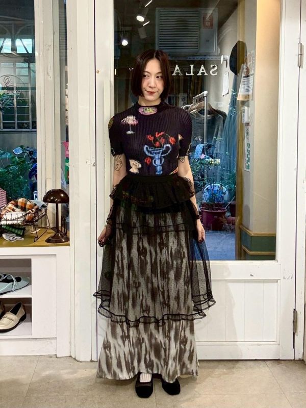 三層紗蓬蓬外罩裙 