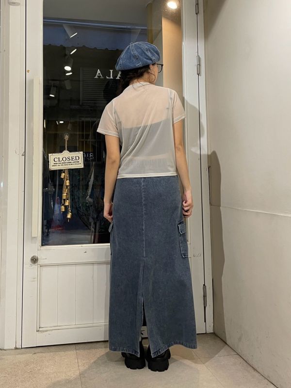 百搭微高領透膚短袖上衣 