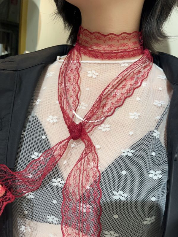 浪漫蕾絲花邊飄帶 