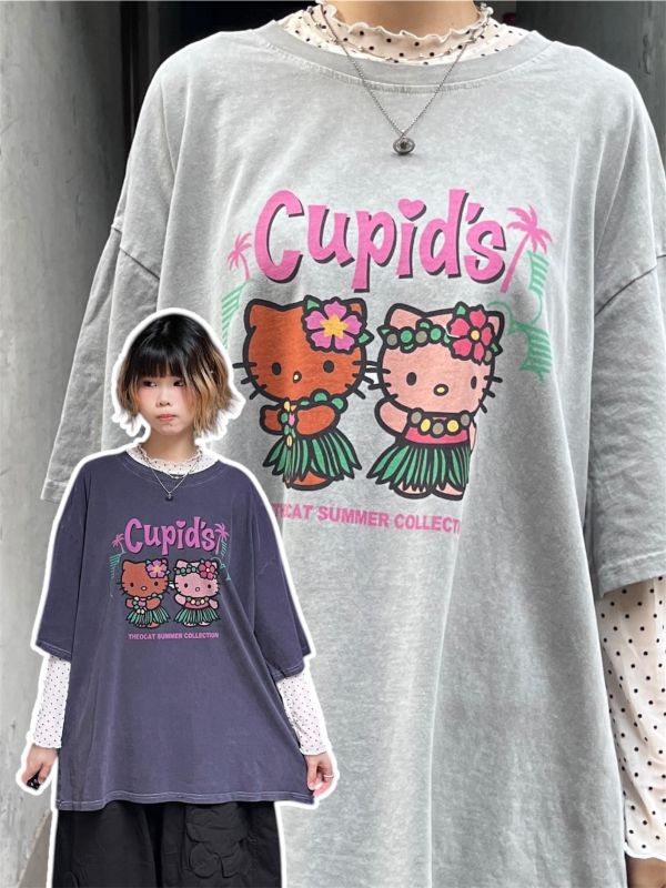 夏威夷Hello Kitty落肩短袖Tee 
