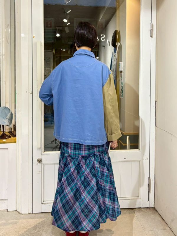 三種拼接色工裝外套 