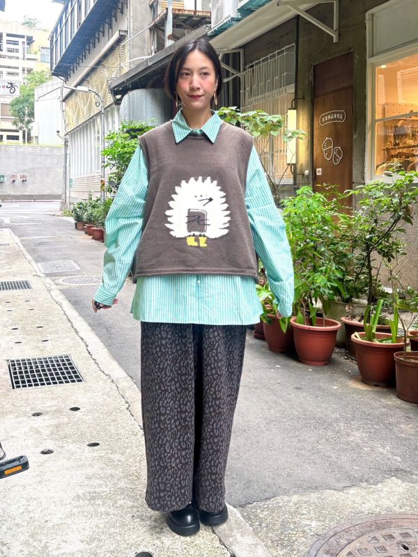 刺蝟親膚針織毛線背心 