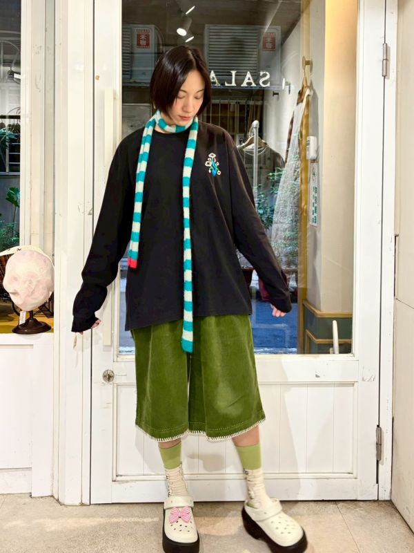 彩色花梗長袖tee 