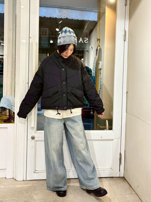 鋪棉翻蓋口袋短板外套 