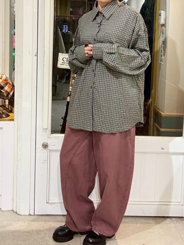 泡泡布前口袋細格紋襯衫 