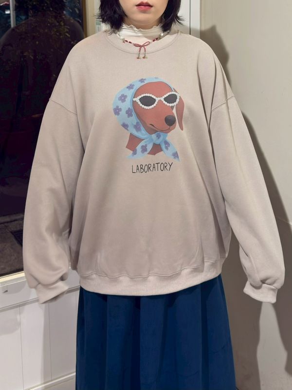 時髦臘腸狗落肩大tee 