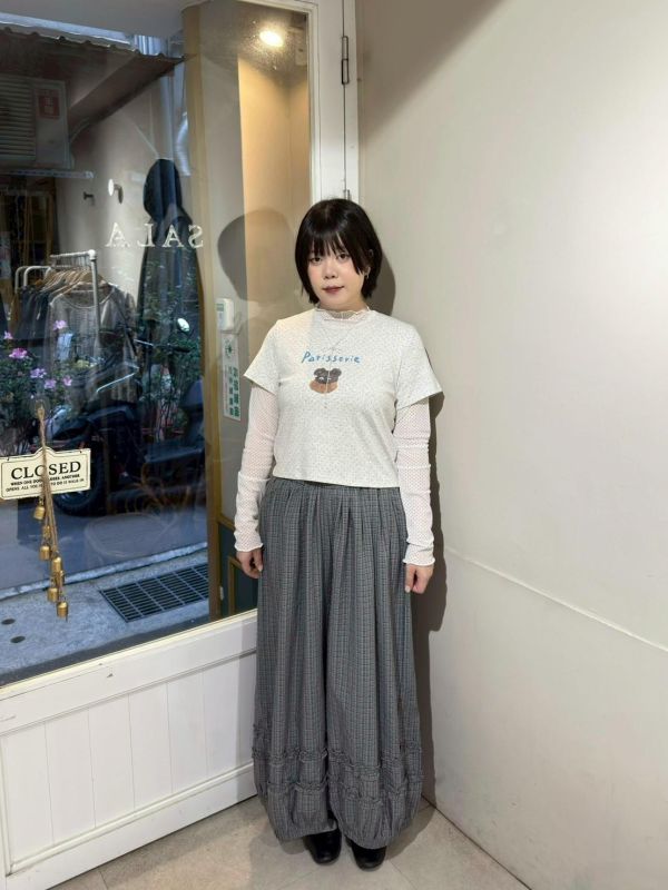 滿版波點字母小狗印花短板上衣 