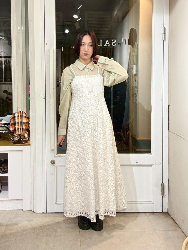 微透膚落肩後綁帶襯衫 