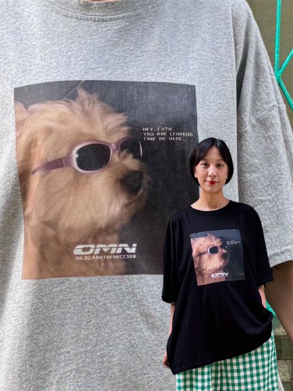 馬爾濟斯狗狗戴墨鏡tee 