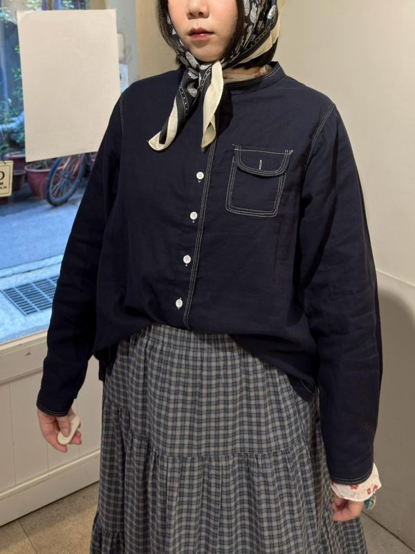 撞色車線翻蓋口袋襯衫 