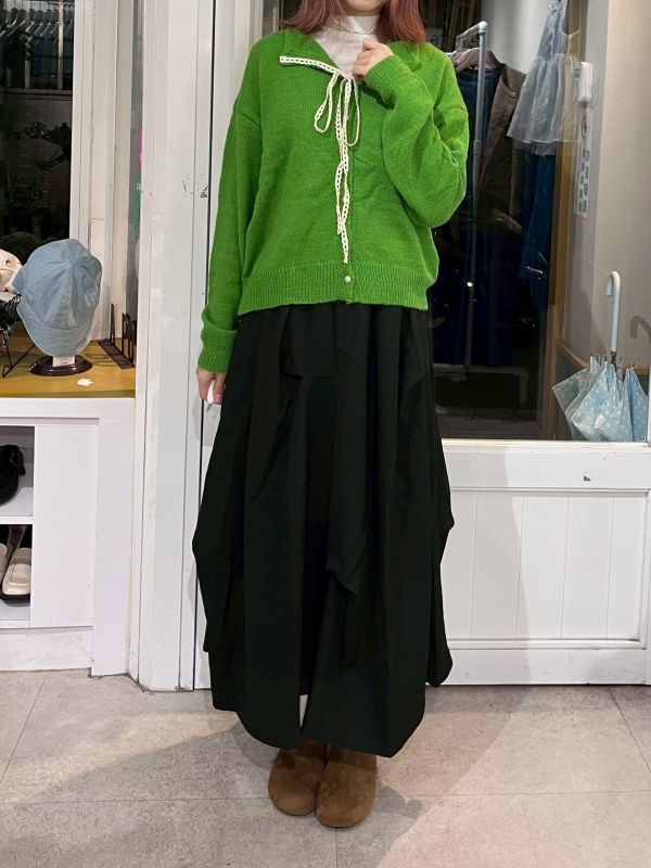 不規則下擺西裝布鬆緊腰灰長裙 