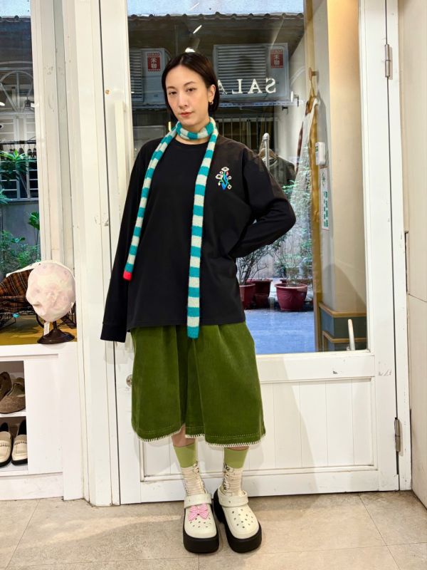 彩色花梗長袖tee 