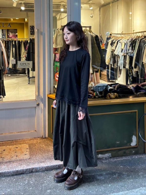 蕾絲抽鬚滾邊棉質上衣 