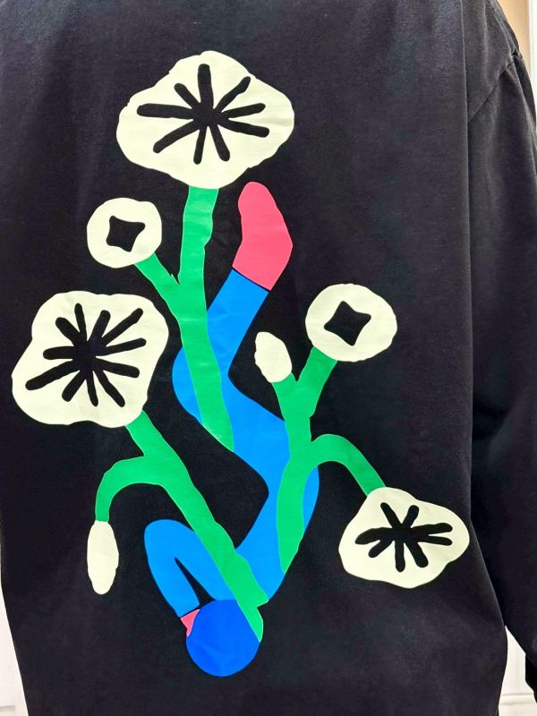 彩色花梗長袖tee 