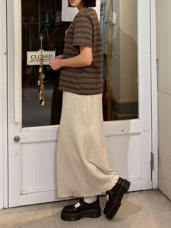 橫紋胸前口袋小圖標針織上衣 