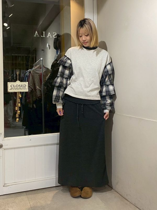 蛋糕多層次袖棉長袖上衣 