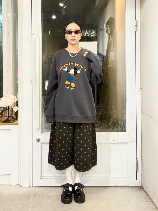 米奇立體毛巾布刺繡大學tee 