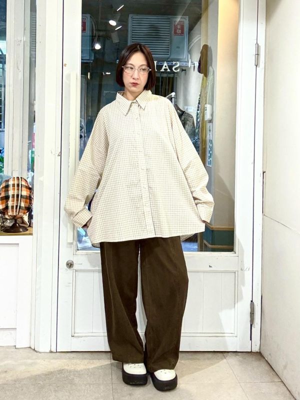 卯釘設計中線後伸縮腰直筒褲 