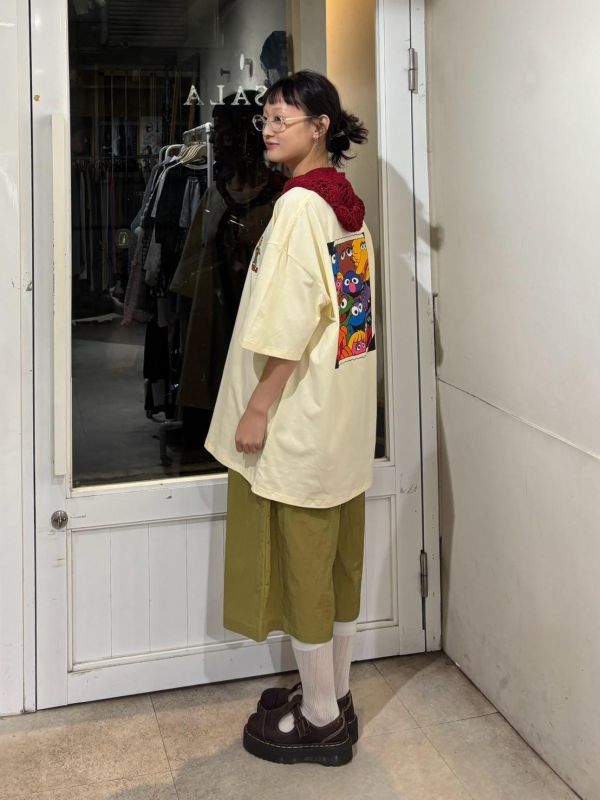 芝麻街大臉印花tee 