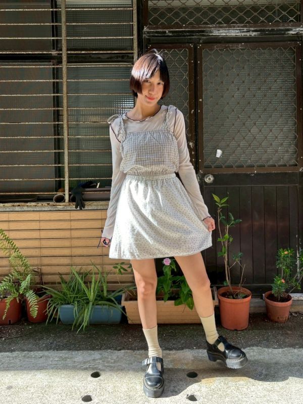 清新小碎花短裙 