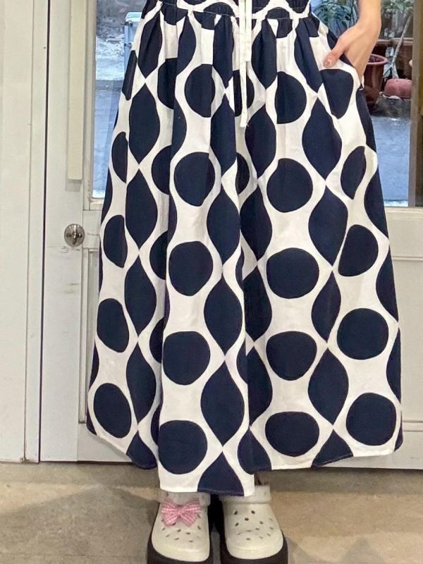 藍色大波點套裝 