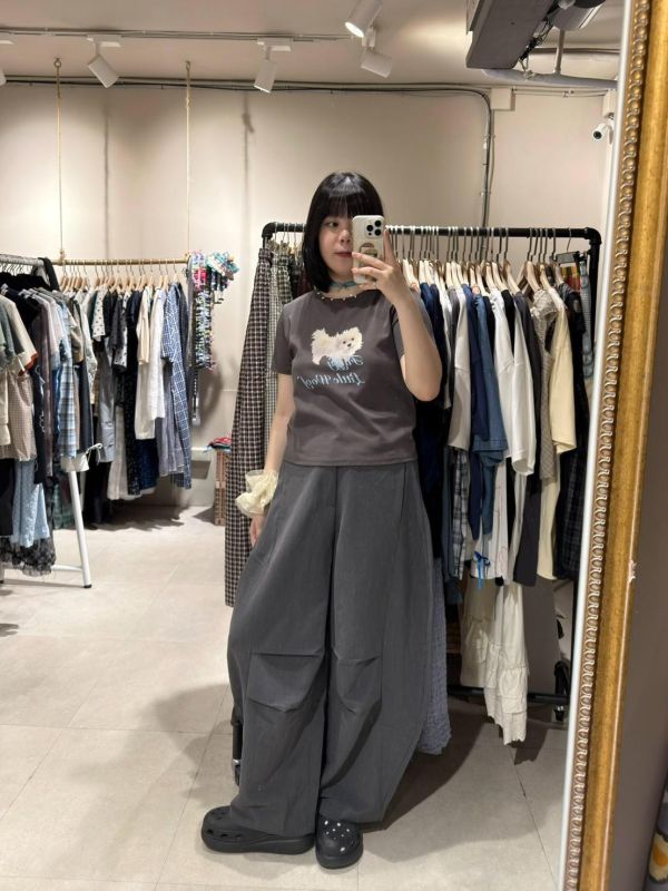打摺繭型西裝九分褲 