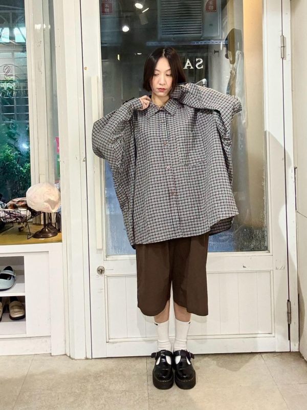 泡泡布格子襯衫 