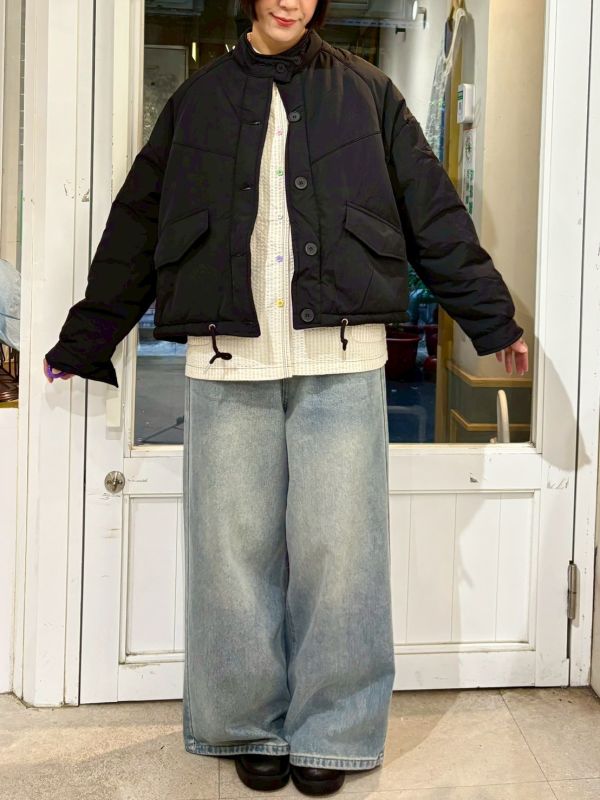 鋪棉翻蓋口袋短板外套 