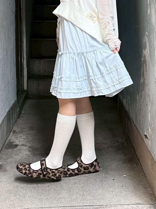 蛋糕花邊五分裙 