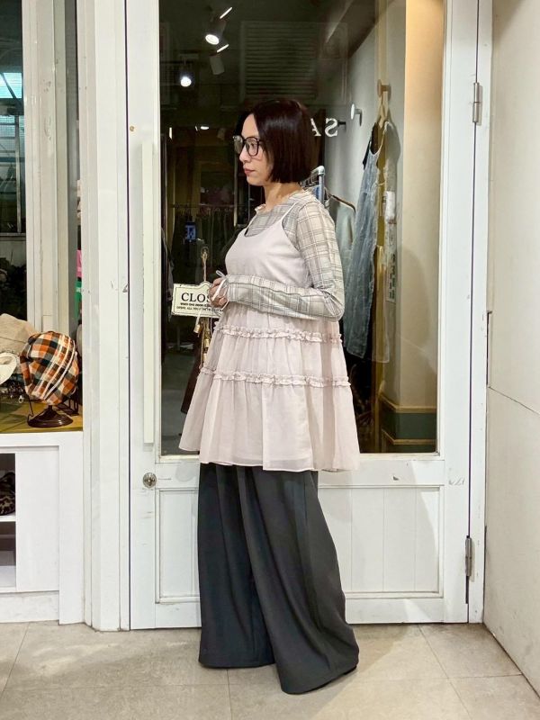 伸縮腰繭型落地西裝褲 