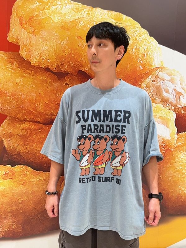 衝浪小熊水洗厚磅TEE 