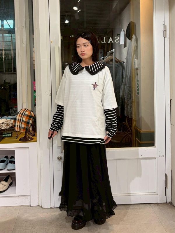 小人偶刺繡短袖Tee 