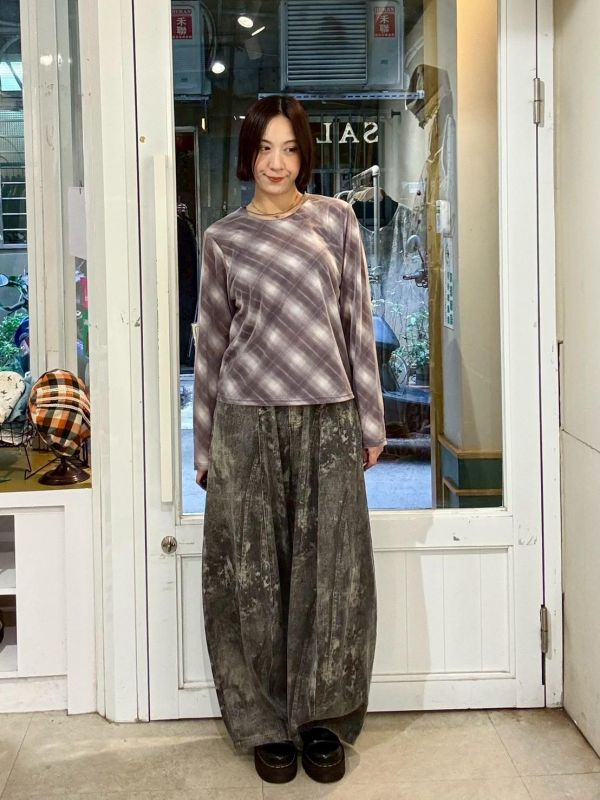 雙層紗格紋上衣 