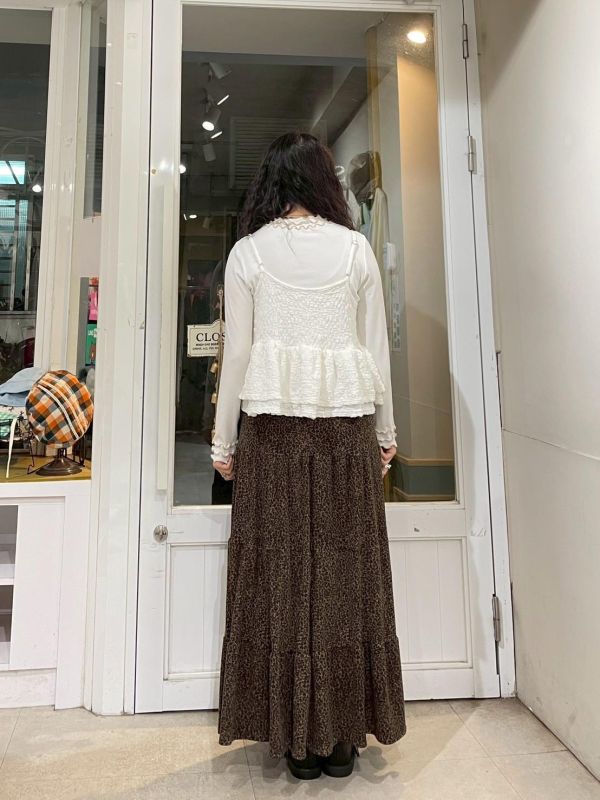 立體皺皺布兩側蛋糕可調節細肩小背心 