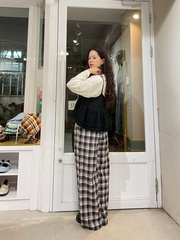 立體皺皺布兩側蛋糕可調節細肩小背心 