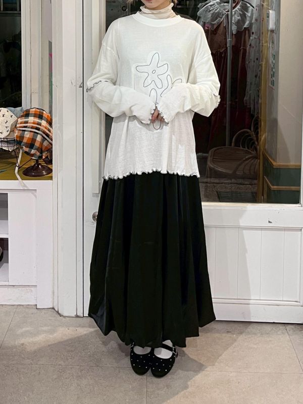 光澤氣球花苞裙 