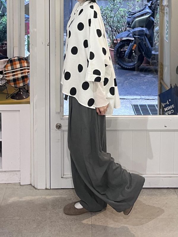 日系棉麻透氣綁帶直筒寬褲 