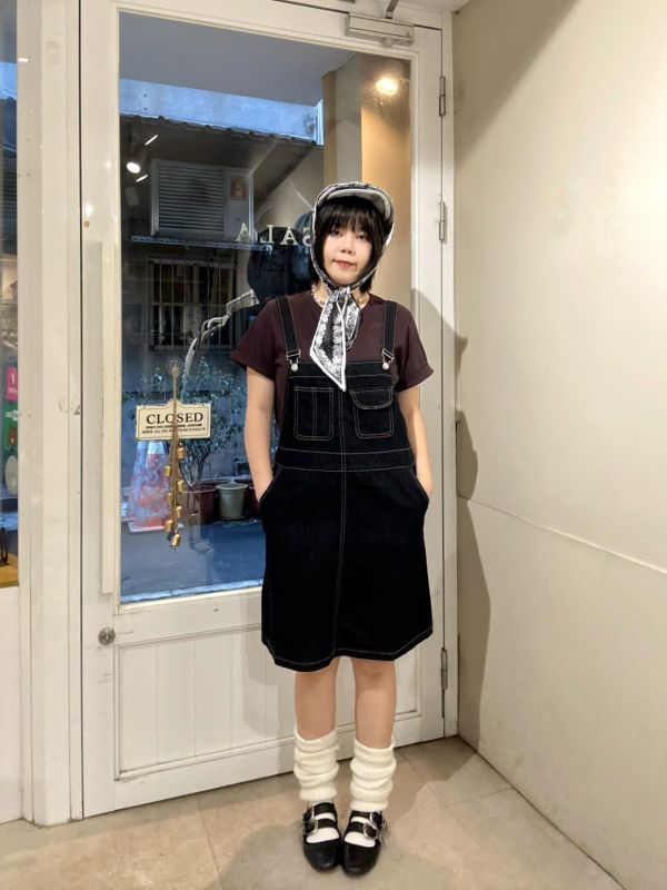 牛仔吊帶短洋裝 