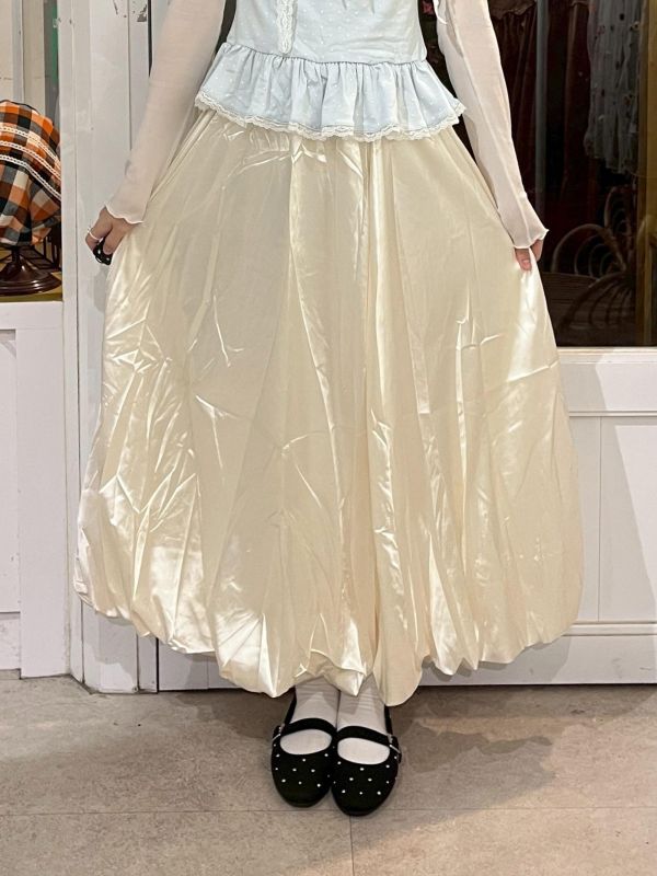 光澤氣球花苞裙 