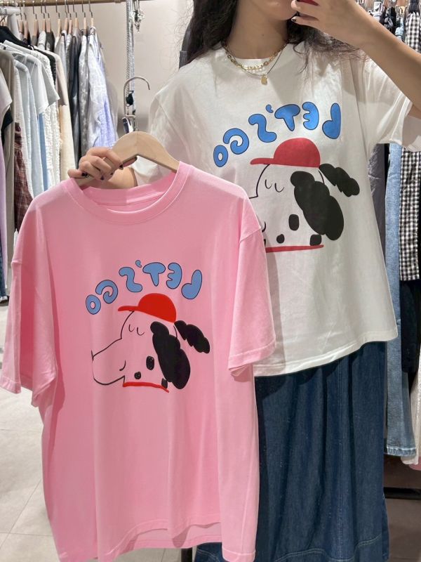 Let’s Go 狗狗插畫寬鬆TEE 