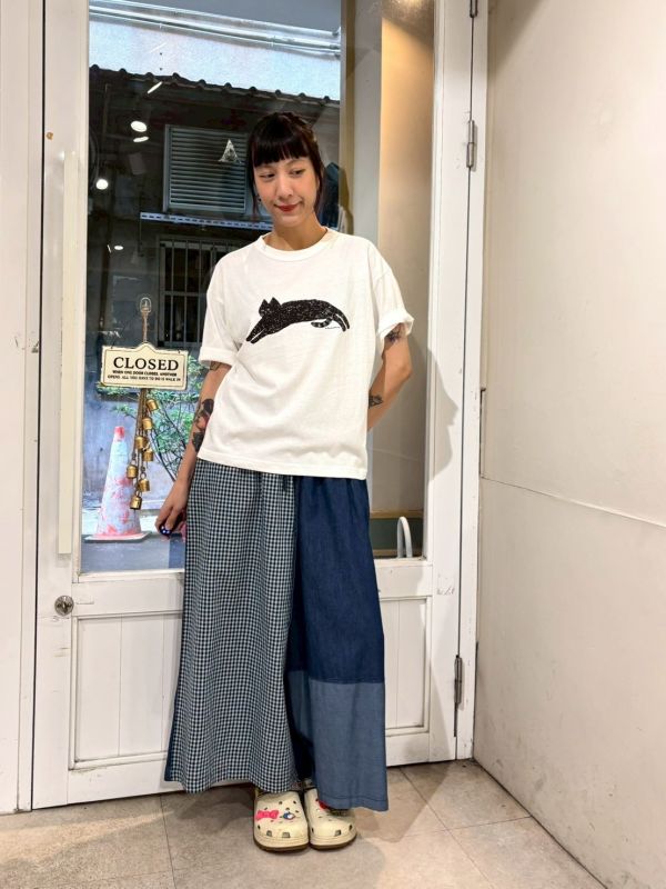 側開衩版畫貓咪tee 