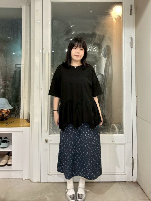 不規則魚尾拼接長版上衣 