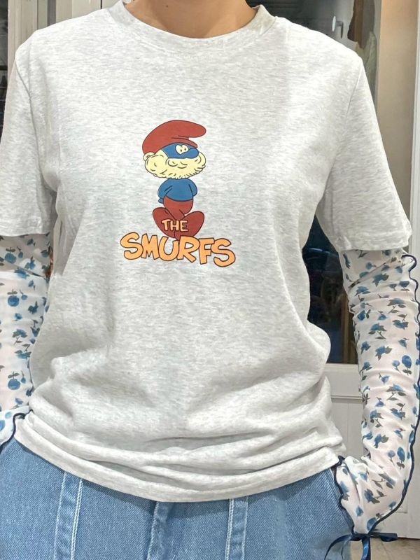 藍色小精靈老爹短tee 